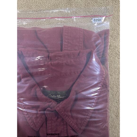 Eddie Bauer Men's Outdoor Outfitter Double Pocket L/S Shirt, Burgundy, Size: XL - Picture 8 of 8